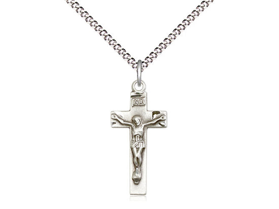 Crucifix Necklace Sterling Silver or Gold Filled on 18