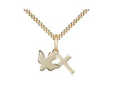 Cross and Holy Spirit Dove Necklace