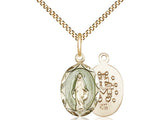 Blue Oval Miraculous Medal on 18" Chain