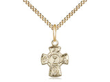 5-Way Chalice Cross Medal Necklace
