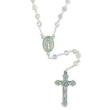 Crystal Rosaries  With Miraculous Medal