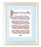 PRAYER FOR A LITTLE GIRL OR LITTLE BOY PRINT IN A PEARLIZED WHITE FRAME