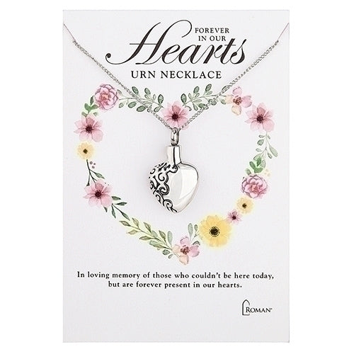 Stainless Steel Heart Urn Necklace