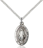 Miraculous Medal on Chain Available Sterling Silver, Gold Filled or 14kt Gold