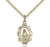 Miraculous medal in Sterling Silver or Gold Filled