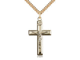 Crucifix in Sterling Silver, Gold Filled