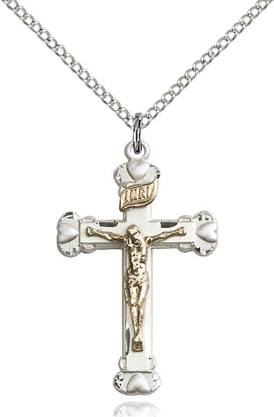 Gold Filled Corpus on Sterling Silver Cross 2620