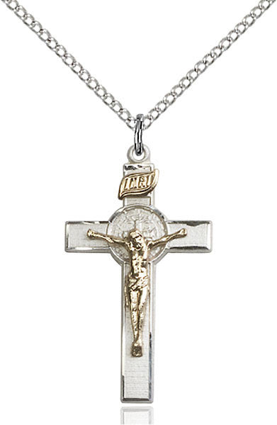 Gold Filled Corpus on Sterling Silver Cross 2625