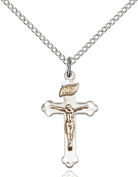 Gold Filled Corpus on Sterling Silver Cross 2669