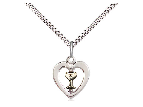 Chalice in Heart Pendant Necklace