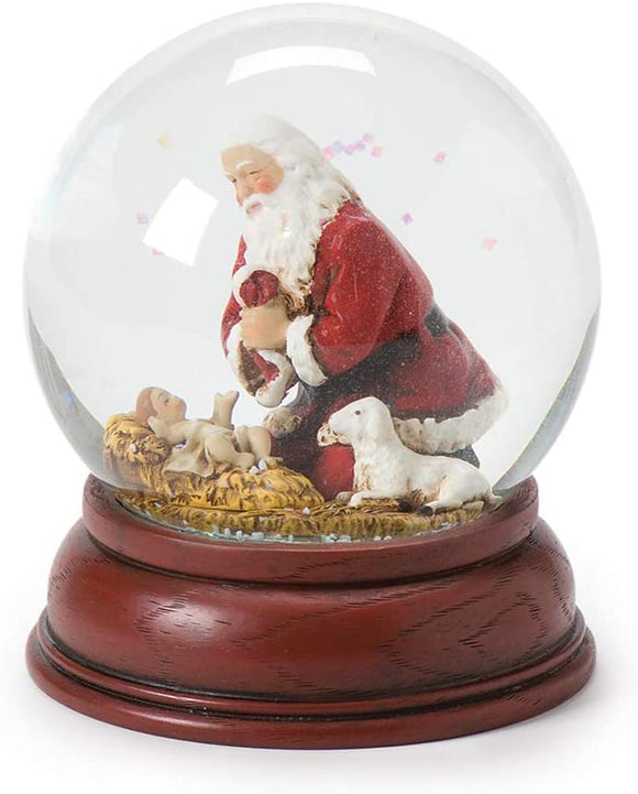 Kneeling Santa Snow Globe