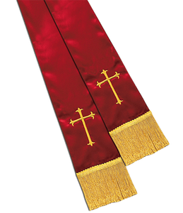Empress Satin Pulpit Stole Red Cross