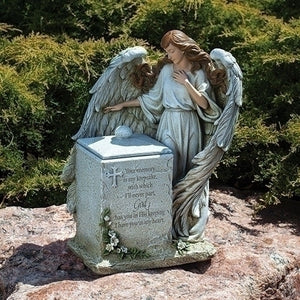 16"High Memorial Box with Angel & Verse