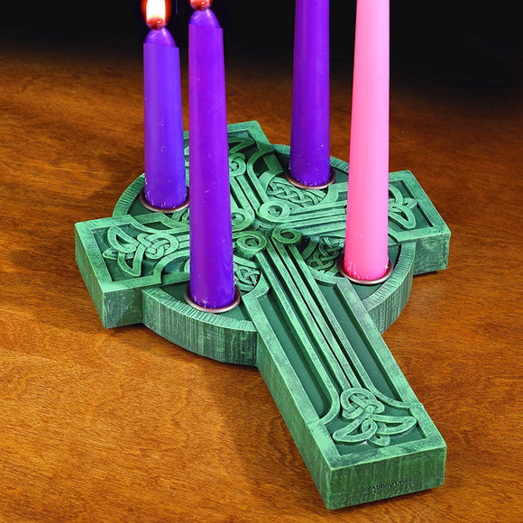 Celtic Cross Advent Candleholder