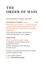 Order of Mass Hymnal Insert Leaflet