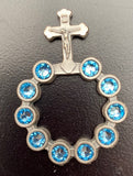 Austrian Enamel Silver Finger Rosary