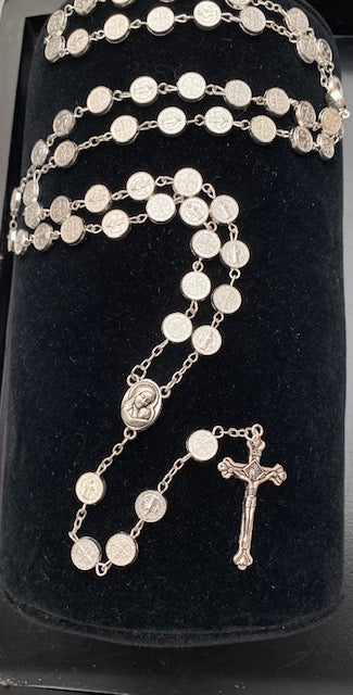 St. Benedict Silver Rosary