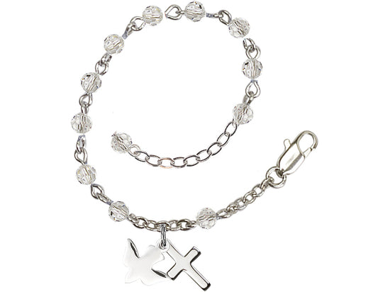 Holy Spirit Rosary Bracelet Crystal