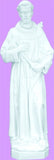 24" St. Francis White Plastic Statue