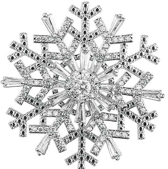 Crystal Snowflake Spin Pin