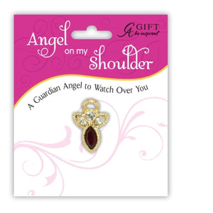 Birthstone Guardian Angel Pins