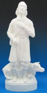 24" St. Isidore White Statue
