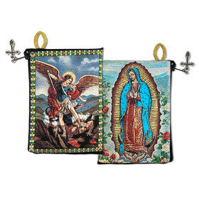 Our Lady of Guadalupe & Archangel Michael Rosary Pouch